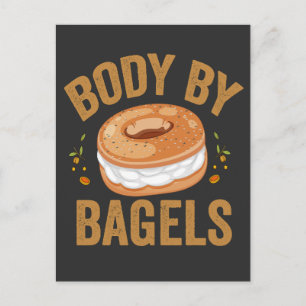 Postal Humor judío divertido Amante de bagels de Hanukkah