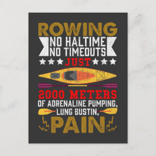 Postal Humor Kayak Rower Hobby Rower Rower Rowing Funny