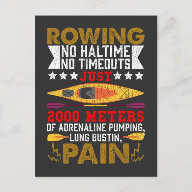 Postal Humor Kayak Rower Hobby Rower Rower Rowing Funny (Anverso)