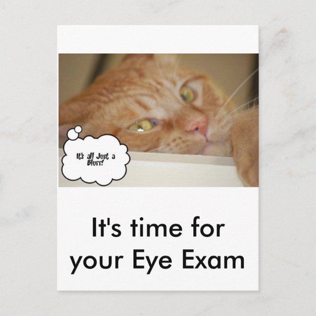 Postal Humor Médica ocular/es todo un desenfoque (Anverso)