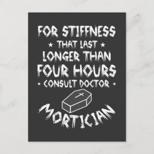 Postal Humor Mortician Profesión de Funeral Director Fune