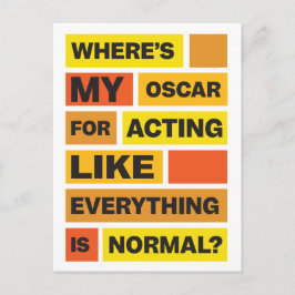 Postal Humor pandémico: Actuar como si todo fuera normal