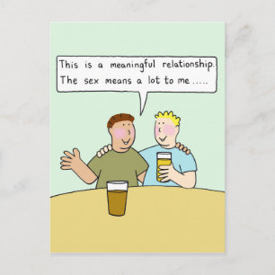 Postal Humor Personalizado de pareja masculina gay