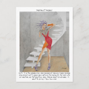 Postal humorística con arte original