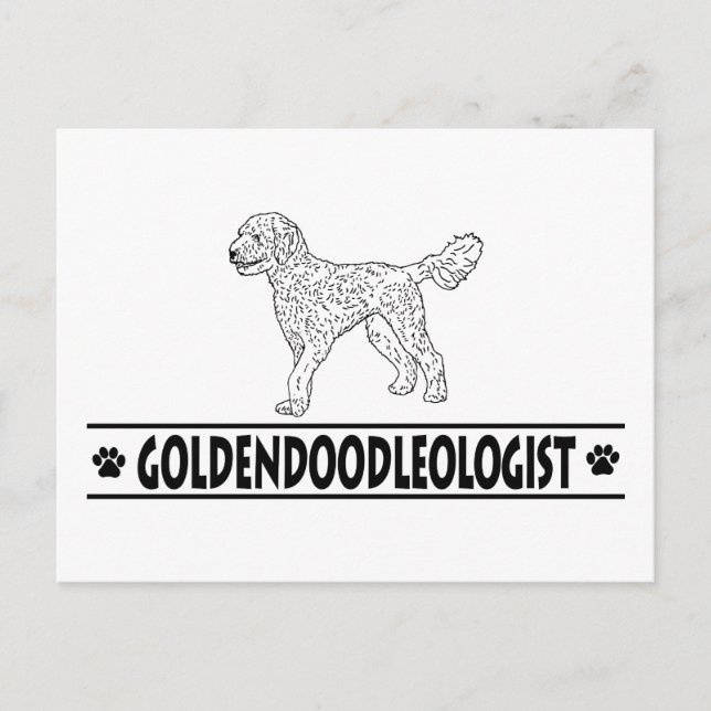 Postal Humorístico Goldendoodle (Anverso)