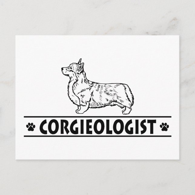 Postal Humorístico Pembroke Welsh Corgie (Anverso)