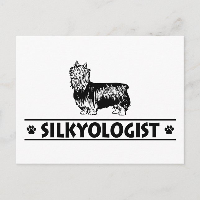 Postal Humorístico Silky Terrier (Anverso)