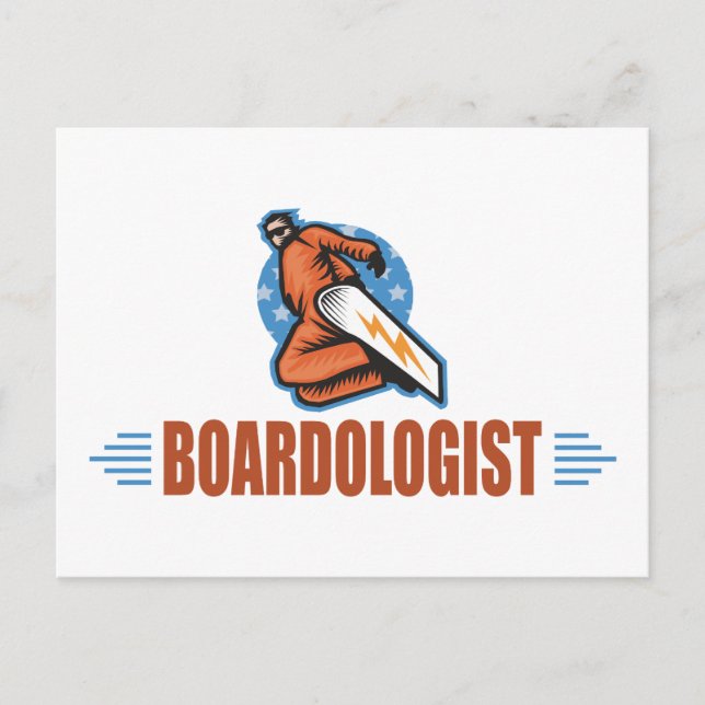 Postal Humorístico Snowboard Fun Snowboard Snowboard Wint (Anverso)