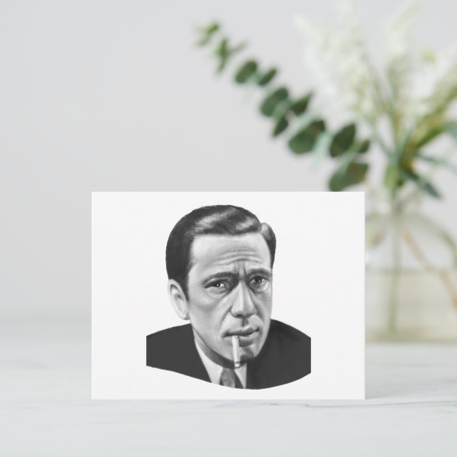 Postal Humphrey Bogart (Anverso de pie)