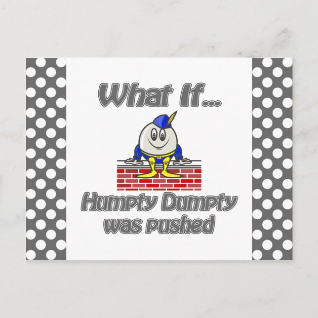 Postal humpty dumpty fue empujado (Anverso)