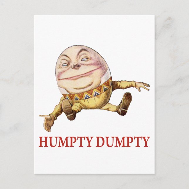 POSTAL HUMPTY DUMPTY SE SENTÓ EN UNA PARED - RHYME DE SER (Anverso)