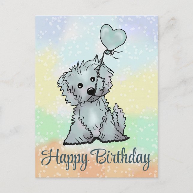 Postal Hund mit Herz Postkarte (Anverso)