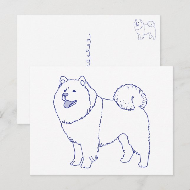Postal Hunderasse Chow-Chow (Anverso / Reverso)