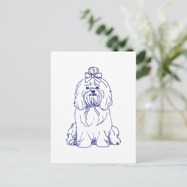 Postal Hunderasse Shih Tzu (Anverso de pie)