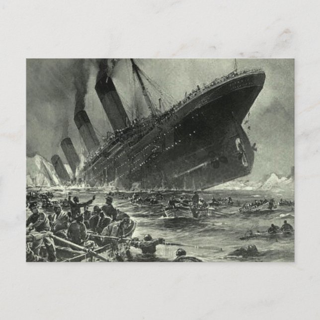 Postal Hundimiento de RMS Titanic (Anverso)