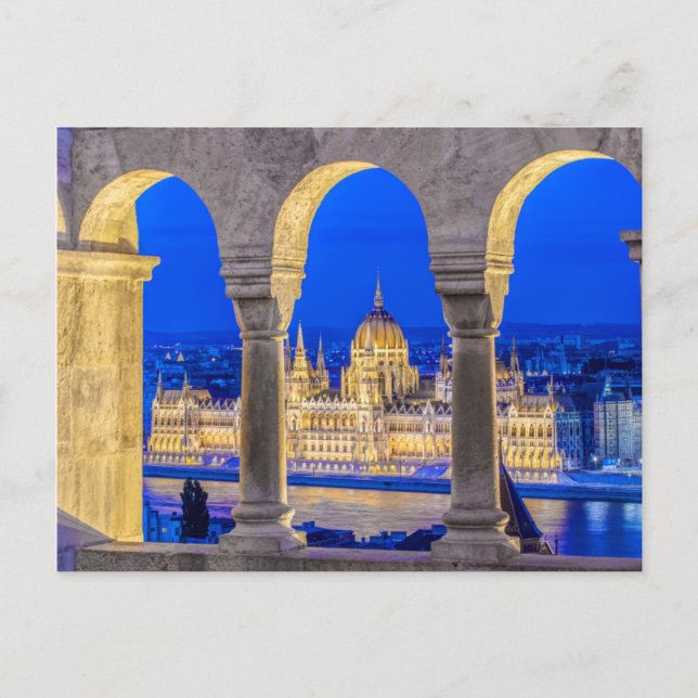 Postal Hungarian Parliament Building at Dusk (Anverso)