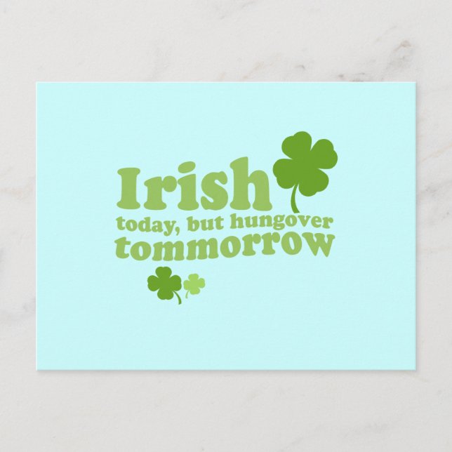 POSTAL HUNGOVER HOY EN IRLANDA MAÑANA (Anverso)