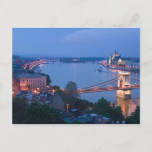 Postal HUNGRÍA, Budapest: Puente de Szechenyi (Cadena), 2