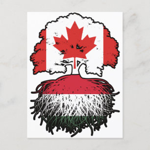 Postal Hungría Húngaro Bandera de árboles canadiense en C