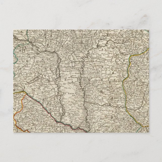 Postal Hungría, Rumania, Europa (Anverso)