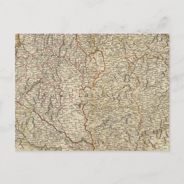 Postal Hungría, Transilvania, Croacia (Anverso)