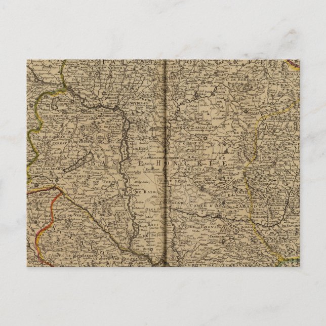 Postal Hungría y Rumania (Anverso)