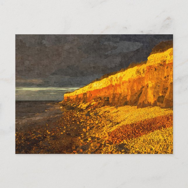 Postal Hunstanton Cliffs Norfolk Coast Inglaterra Reino U (Anverso)