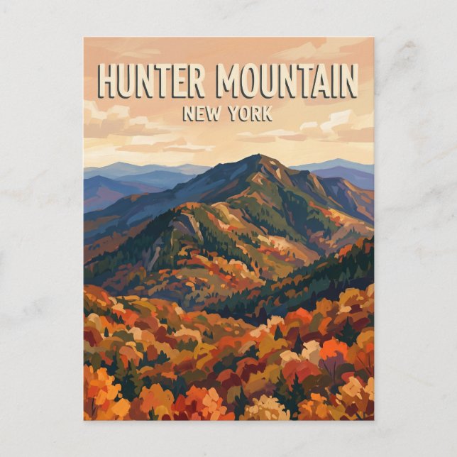 Postal Hunter Mountain Nueva York (Anverso)