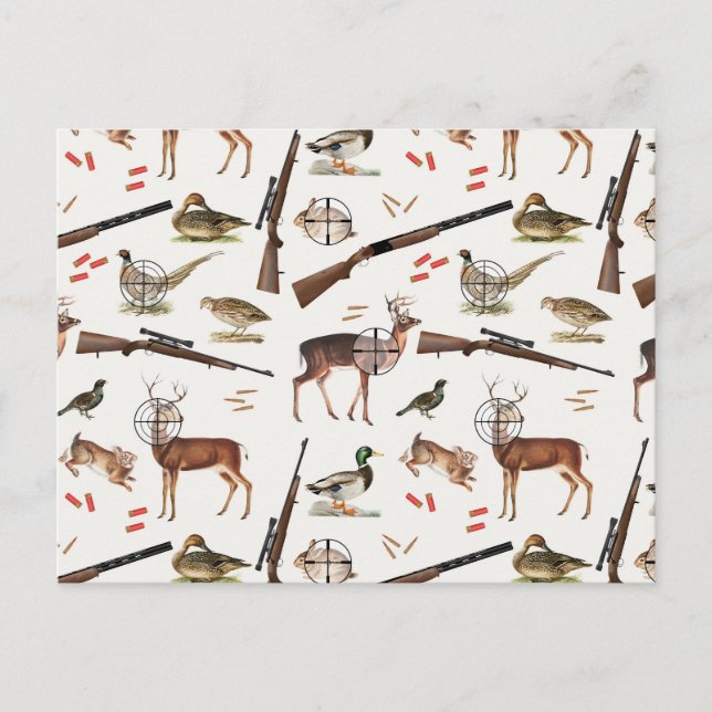 Postal Hunting Wildlife Outdoorsman Pattern (Anverso)