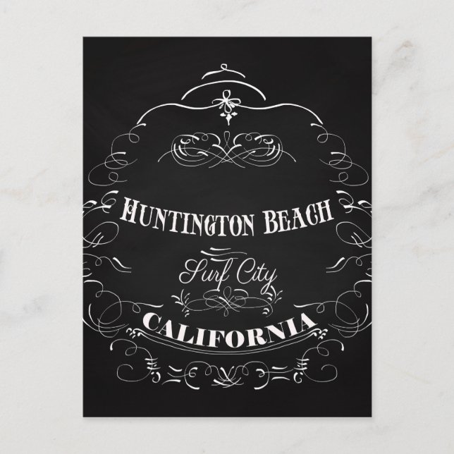 Postal Huntington Beach, California - Surf City (Anverso)
