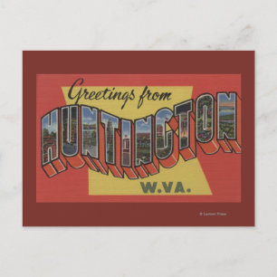 Postal Huntington, Virginia Occidental - Escenas de letra