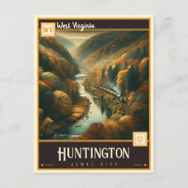 Postal Huntington, Virginia Occidental | Vintage