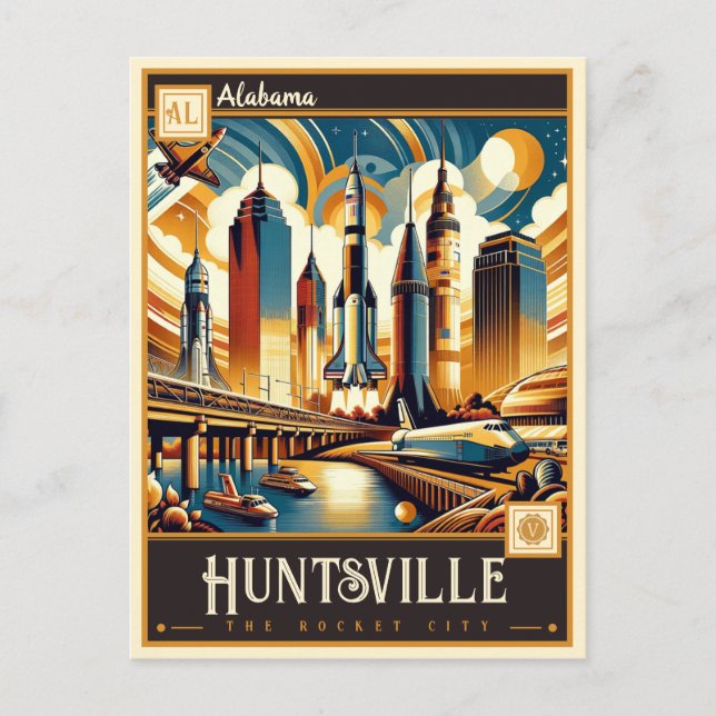Postal Huntsville, Alabama | Vintage (Anverso)