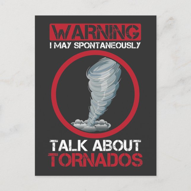 Postal Huracán del ciclón Storm Chaser Hunter Clima (Anverso)