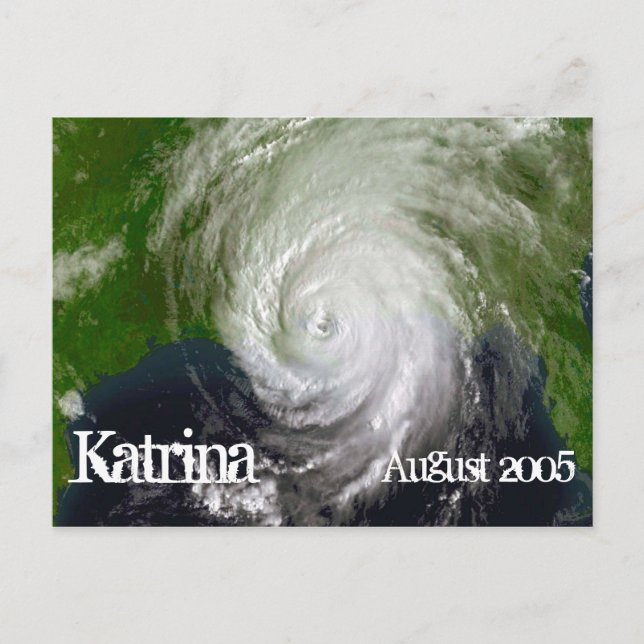 Postal Huracán Katrina, imagen satelital, agosto de 2005 (Anverso)