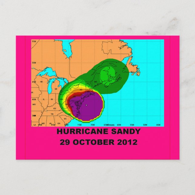 Postal Huracán Sandy 29 de octubre de 2012 (Anverso)