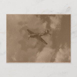 Postal huracán sepia