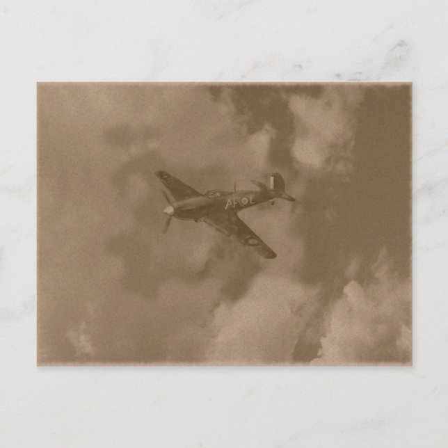 Postal huracán sepia (Anverso)