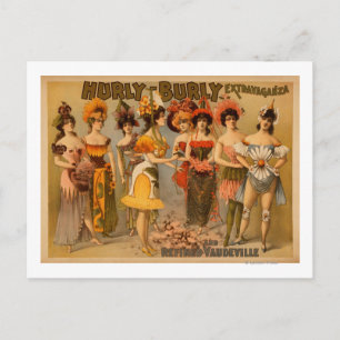 Postal Hurly-Burly Extravaganza y Vaudeville refinado