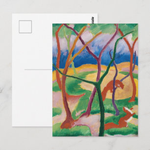 Postal Hurones jugando de Franz Marc Arte expresionista