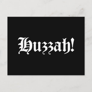 Postal ¡Hurra! {Tipografía Medieval}