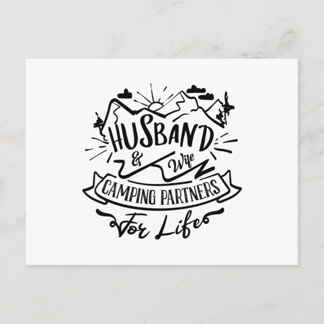 Postal husband & wife camping partners for life (Anverso)