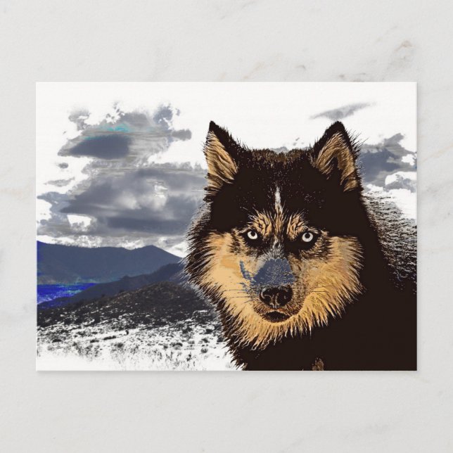 Postal Husky Siberian (Anverso)