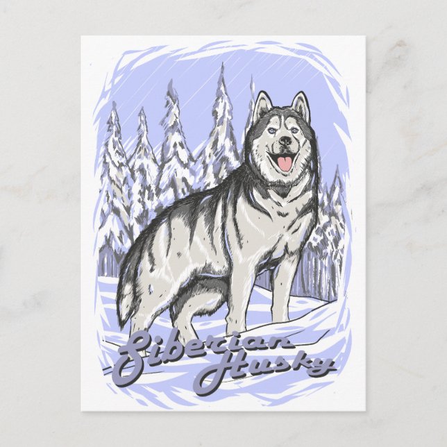 Postal Husky Siberian (Anverso)