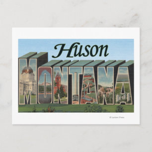 Postal Huson, MontanaEscenas de letras grandesHuson, MT