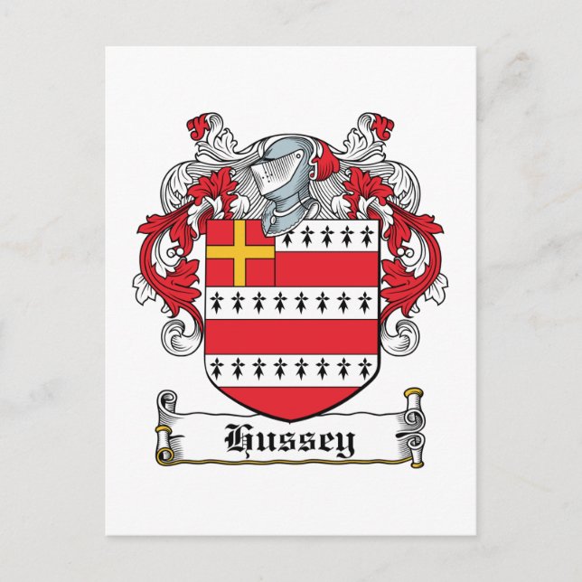 Postal Hussey Family Crest (Anverso)