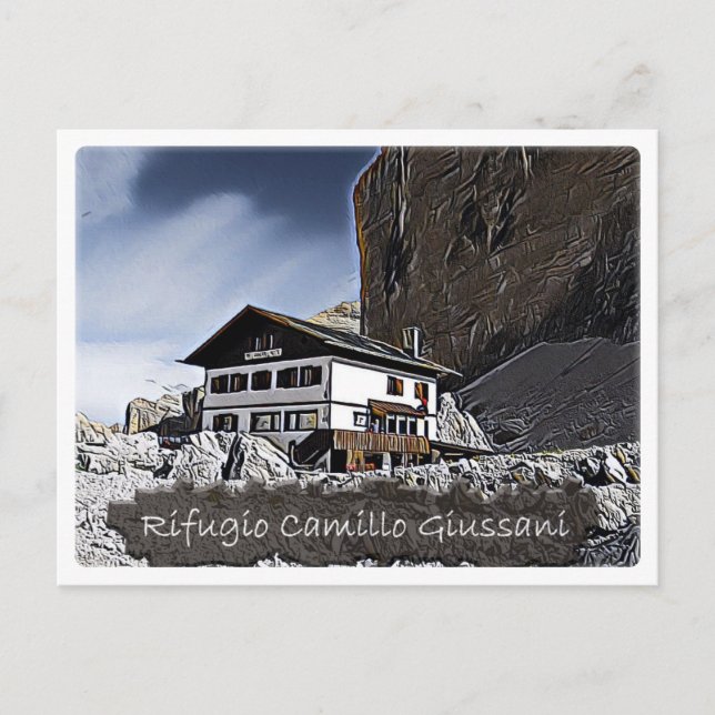 Postal Hut alpino Camillo Giussani - Dolomiti (Anverso)