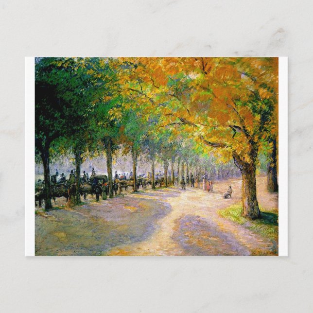 Postal Hyde Park, Londres, por Camille Pissarro (Anverso)