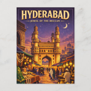 Postal Hyderabad, India, en un clásico viaje retro