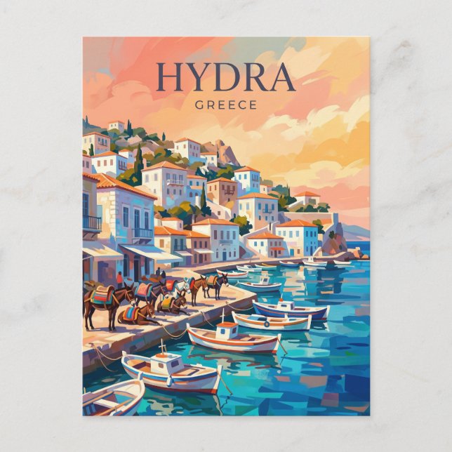 Postal Hydra, Grecia (Anverso)